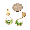 Seed Bead Teardrop Stud Earrings EJEW-MZ00251-02-3