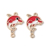 Alloy Enamel Connector Charms ENAM-I054-02F-1