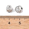 Hammered 304 Stainless Steel Beads STAS-B127-01P-08-3
