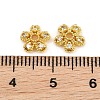 Brass Micro Pave Clear Cubic Zirconia Bead Caps CU-CBA6A75-28G-3