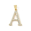 Brass Micro Pave Cubic Zirconia Pendants KK-L239-057G-2