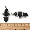 Natural Lava Rock Pendants G-Q158-04R-3