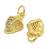 Rack Plating Brass Micro Pave Cubic Zirconia Pendants KK-I718-27G-02-2