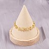 Brass Link Chain Bracelets for Women BJEW-L707-04G-03-2