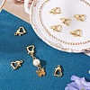 8Pcs Brass Heart Lobster Claw Clasps KK-TA0002-69-6