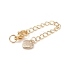 304 Stainless Steel Chain Extenders with Heart Alloy Enamel Charm FIND-JF00097-4