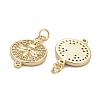 Brass Micro Pave Clear Cubic Zirconia Pendants X-ZIRC-Z011-16G-2