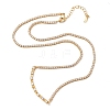 Brass Pave Clear Cubic Zirconia Tennis Necklace Making KK-B189-04G-1