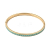 304 Stainless Steel Enamel Hinged Cuff Bangles for Women SA-CBAC920-15G-01H-4