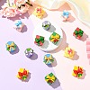 21Pcs 7 Styles Christmas Resin Gift Box Ornaments AJEW-CJ0001-81-6