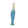 Brass Enamel Pendants KK-CBA6980-11G-B-1