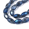 Frosted Electroplate Glass Beads Strands EGLA-S195-03C-4