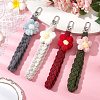 Cotton String Threads Flower Pendant Decorations HJEW-JM02845-2