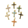 Brass Micro Pave Cubic Zirconia Pendants KK-R162-049G-1