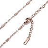 Ion Plating(IP) 304 Stainless Steel Column Link Chain Necklace for Men Women NJEW-K245-019D-2