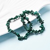 Unisex Chip Natural Malachite Beaded Stretch Bracelets BJEW-S143-34-6