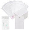 150Pcs Rectangle Paper One Pair Earring Display Cards with Hanging Hole CDIS-DC0001-02A-1
