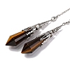 Natural Tiger Eye Pointed Dowsing Pendulum Big Pendants G-H285-06P-A02-2