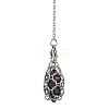 3Pcs 3 Styles 304 Stainless Steel Chain Macrame Pouch Empty Stone Holder Dowsing Pendulums PALLOY-JF02877-4