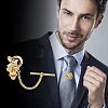 2Pcs Brass Knot Shape Tie Tack Clutch FIND-FG0001-68G-5