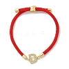 Adjustable Nylon Cord Bracelets X-BJEW-C096-01G-04-4