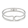 Non-Tarnish 304 Stainless Steel Hollow Hinged Bangles BJEW-Q348-01P-2