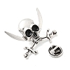 Halloween Alloy Lapel Pin Backs for Backpack Clothes JEWB-C051-01B-AS-4