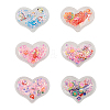 60Pcs 6 Colors Quicksand Sequin Plastic Cabochons KY-CJ0001-41-3