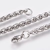 304 Stainless Steel Wheat Chain Bracelets BJEW-P235-11P-3