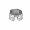 Non-Tarnish 304 Stainless Steel Hammered Cuff Ring X-RJEW-N038-045P-2