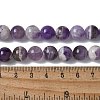 Round Natural Chevron Amethyst Bead Strands G-S380-01B-5