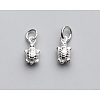 925 Sterling Silver Tortoise Charms with Jump Rings FIND-WH0170-98C-1
