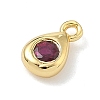 Brass Micro Pave Cubic Zirconia Charms KK-G548-20G-01-2