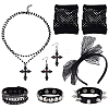 PU Leather Rivets Bracelets Bracelets AJEW-UN0002-02-1