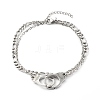 304 Stainless Steel Multi-strand Anklets Sets AJEW-AN00436-5