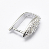 Anti-Tarnish Rhodium Plated 925 Sterling Silver Micro Pave Cubic Zirconia Pendant Bails X-STER-P034-21P-1