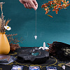 4Pcs 4 Styles Natural Blue Spot Jasper & Rose Quartz & Amethyst & Quartz Crystal  Dowsing Pendulums NJEW-ME0001-20-3