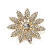 Flower Rhinestone Brooch JEWB-G040-08G-01-1