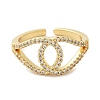 Brass Micro Pave Cubic Zirconia Cuff Rings for Women RJEW-P129-05G-3