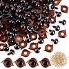 Half Round Plastic Craft Safety Eyes & Eyelid Sets DOLL-WH0002-12B-1