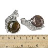 Natural Indian Agate Half Round Pendants G-F766-06AS-01-3