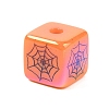 Halloween UV Plating Acrylic Beads OACR-M013-08B-1