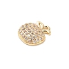 Brass Micro Pave Cubic Zirconia Charms KK-D427-05C-G-2
