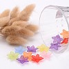 Mixed Transparent Frosted Acrylic Flower Beads X-BSF669-M-3