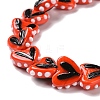 Heart Handmade Lampwork Beads Strands LAMP-G150-01F-4