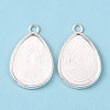 Teardrop Alloy Pendant Cabochon Settings PALLOY-N0088-01S-NF-3