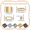 40Sets 5 Colors Iron Baseball Hat Cap Buckle Strap Clasp Clip Kit FIND-NB0005-36-2