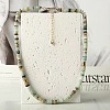 Natural Flower Amazonite Disc Heishi Beaded Necklaces for Women IG0638-3-1