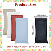 5Pcs 5 Colors Rectangle PU Leather Eyelasses Case AJEW-CN0005-63-2