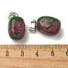 Dyed Natural Marble Pendants G-Z067-03P-05-4